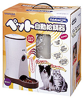 【猫・犬の自動給餌器・自動餌やり機・自動給餌機・フードディスペンサー（犬・猫の留守番、音声搭載）】ペット自動給餌器　わんにゃんぐるめ　CD-600